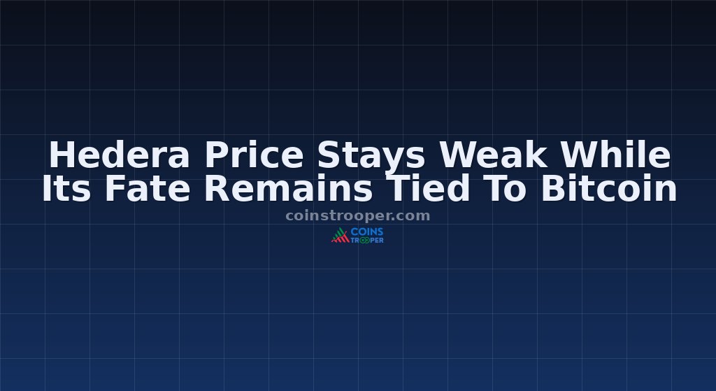 Hedera Price Stays Weak While Its Fate Remains Tied To Bitcoin