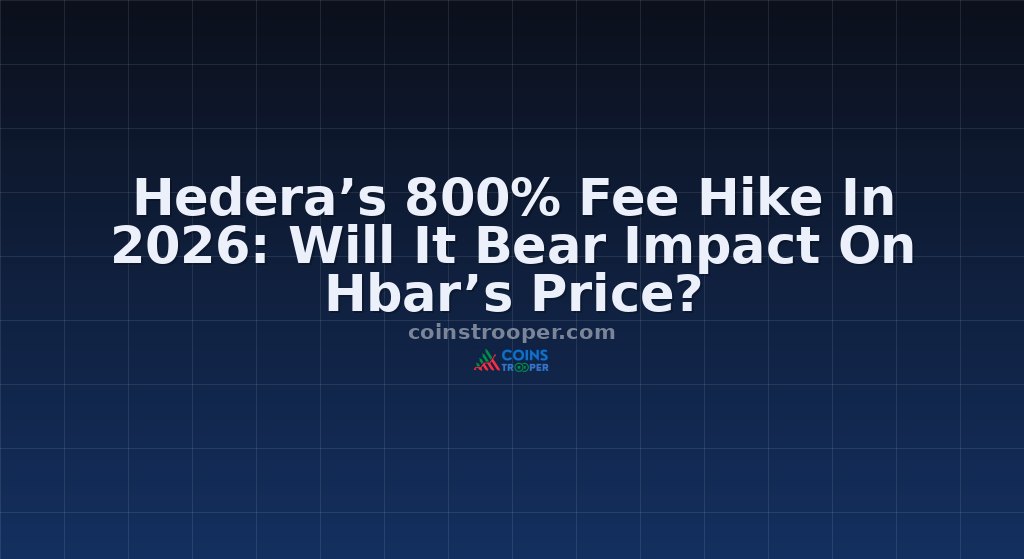 Hedera’s 800% Fee Hike In 2026: Will It Bear Impact On Hbar’s Price?