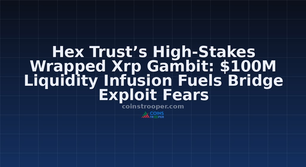 Hex Trust’s High-Stakes Wrapped Xrp Gambit: $100M Liquidity Infusion Fuels Bridge Exploit Fears
