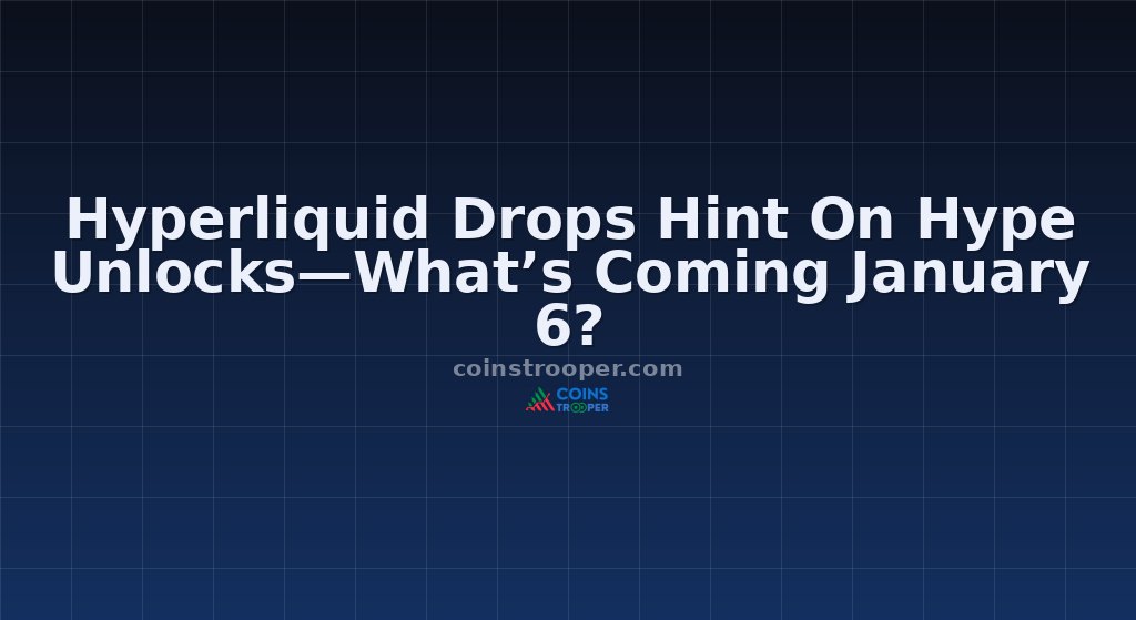 Hyperliquid Drops Hint On Hype Unlocks—What’s Coming January 6?