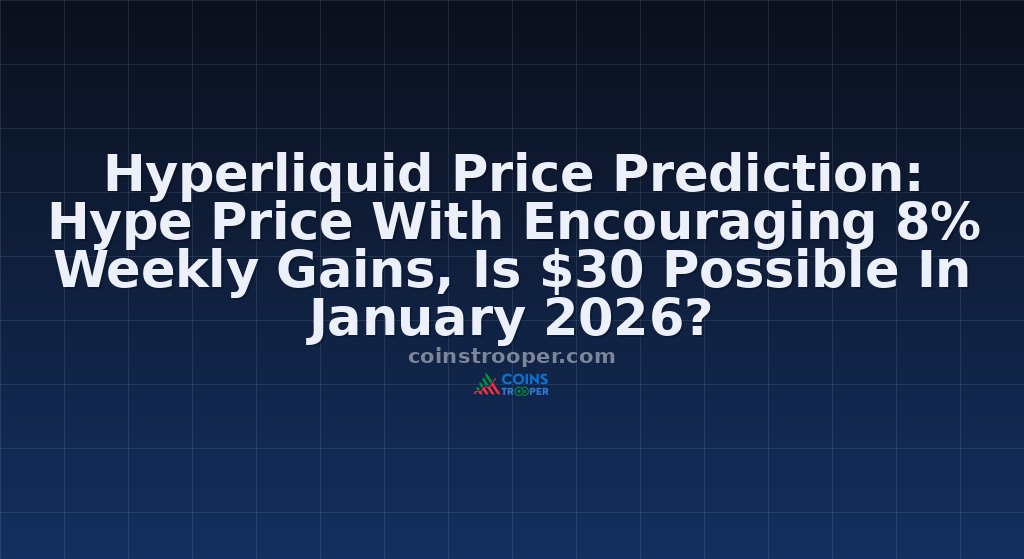 Hyperliquid Price Prediction: Hype Price With Encouraging 8% Weekly Gains, Is $30 Possible In January 2026?
