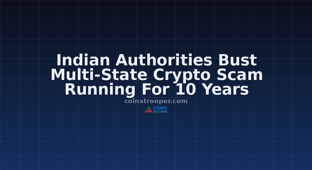 Indian Authorities Bust Multi-State Crypto Scam Running For 10 Years