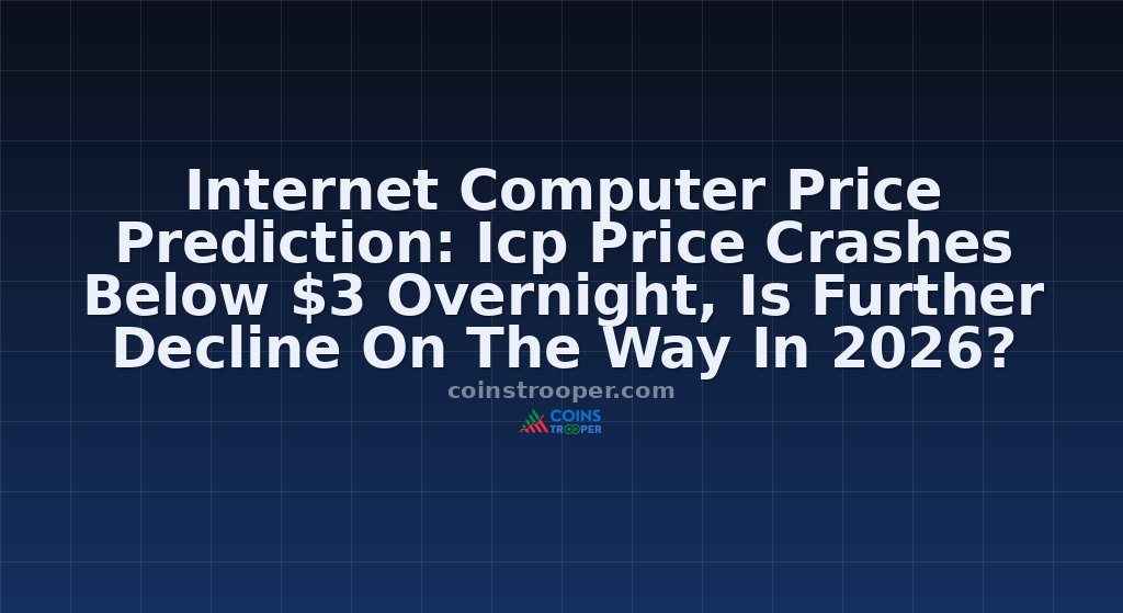 Internet Computer Price Prediction: Icp Price Crashes Below $3 Overnight, Is Further Decline On The Way In 2026?