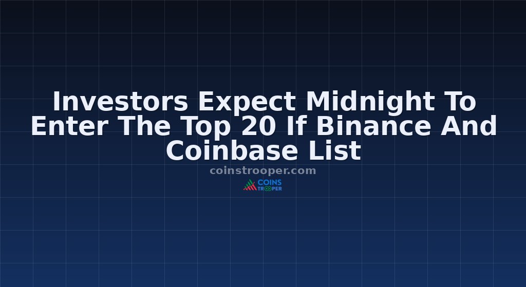 Investors Expect Midnight To Enter The Top 20 If Binance And Coinbase List