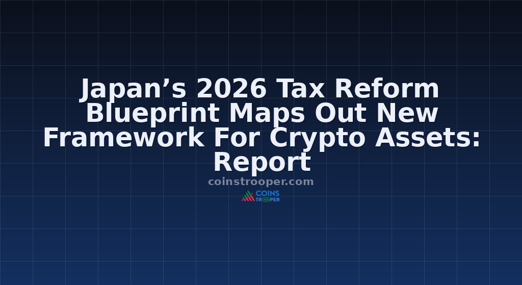 Japan’s 2026 Tax Reform Blueprint Maps Out New Framework For Crypto Assets: Report 