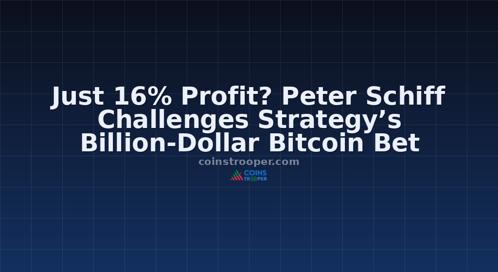 Just 16% Profit? Peter Schiff Challenges Strategy’s Billion-Dollar Bitcoin Bet