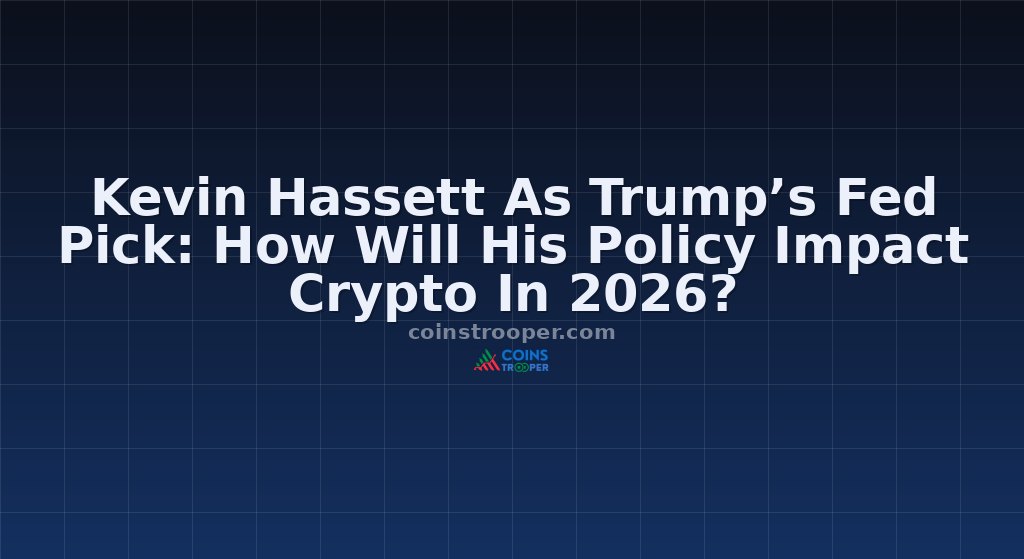 Kevin Hassett As Trump’s Fed Pick: How Will His Policy Impact Crypto In 2026?