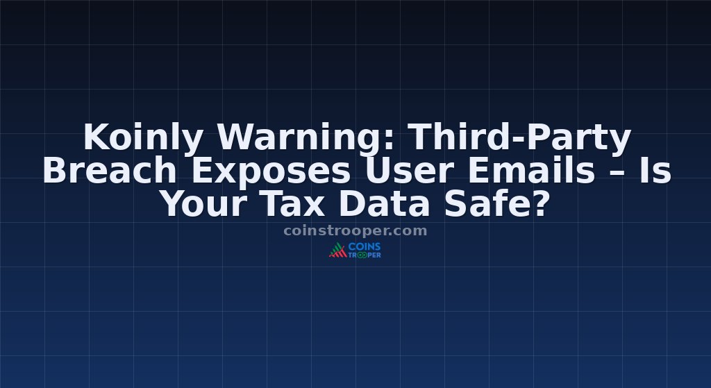 Koinly Warning: Third-Party Breach Exposes User Emails – Is Your Tax Data Safe?