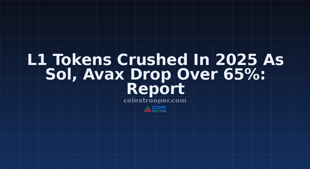 L1 Tokens Crushed In 2025 As Sol, Avax Drop Over 65%: Report