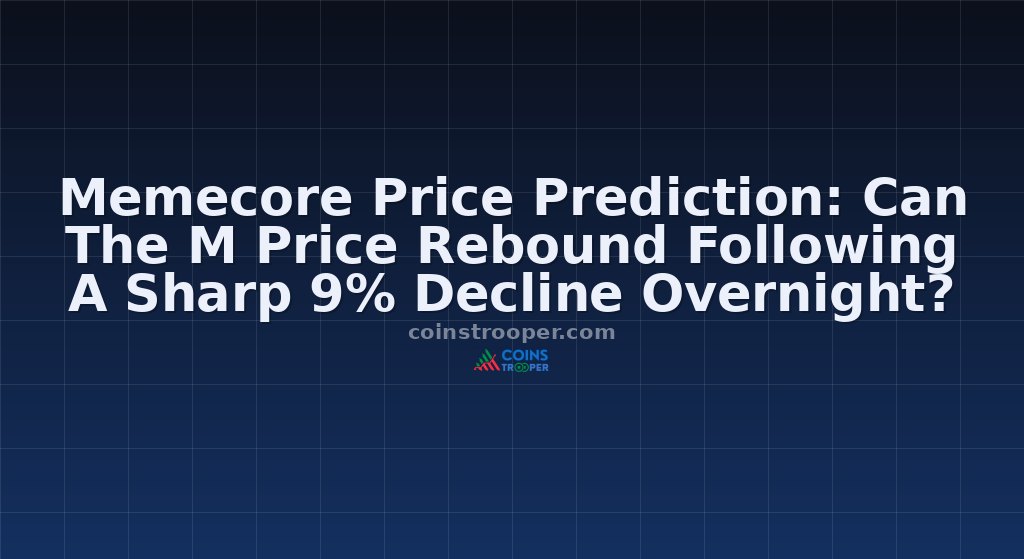 Memecore Price Prediction: Can The M Price Rebound Following A Sharp 9% Decline Overnight?