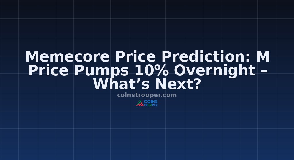 Memecore Price Prediction: M Price Pumps 10% Overnight – What’s Next?