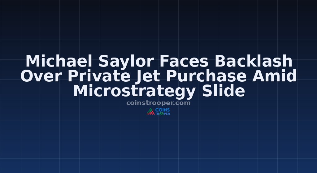 Michael Saylor Faces Backlash Over Private Jet Purchase Amid Microstrategy Slide