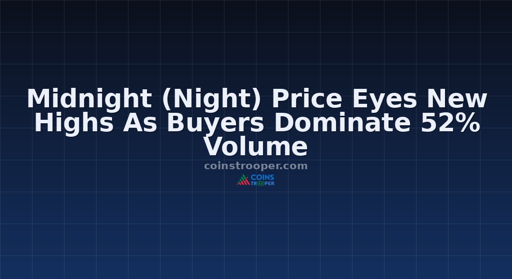 Midnight (Night) Price Eyes New Highs As Buyers Dominate 52% Volume