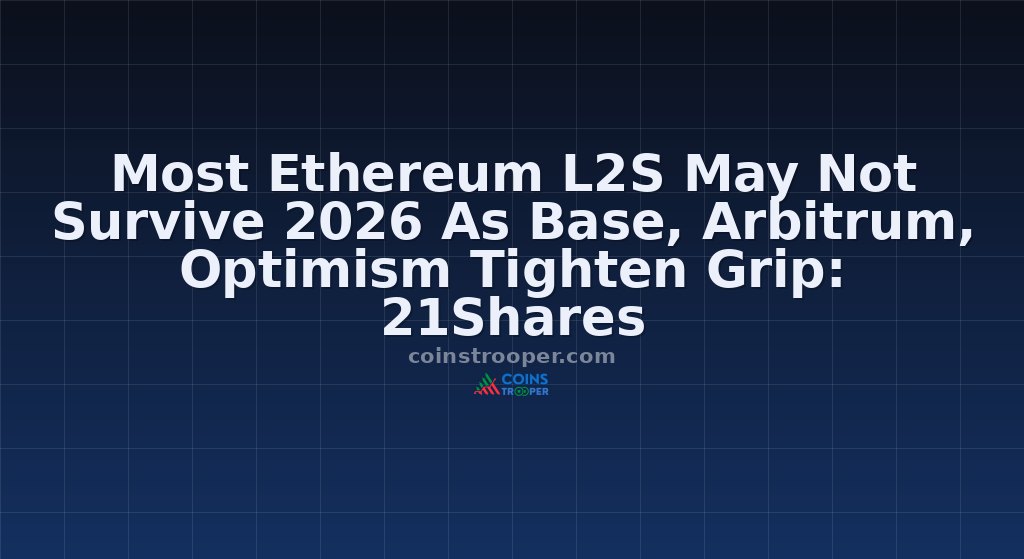 Most Ethereum L2S May Not Survive 2026 As Base, Arbitrum, Optimism Tighten Grip: 21Shares