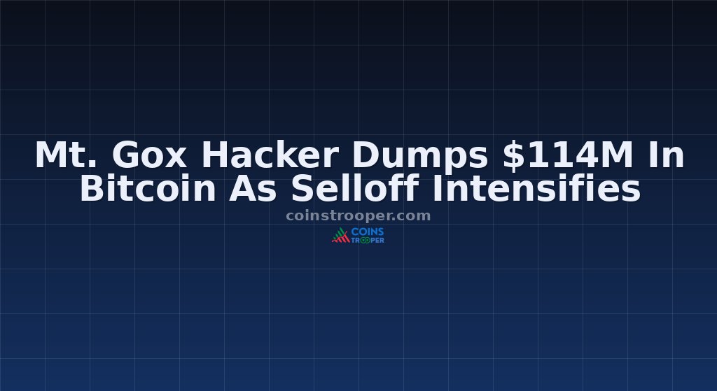 Mt. Gox Hacker Dumps $114M In Bitcoin As Selloff Intensifies