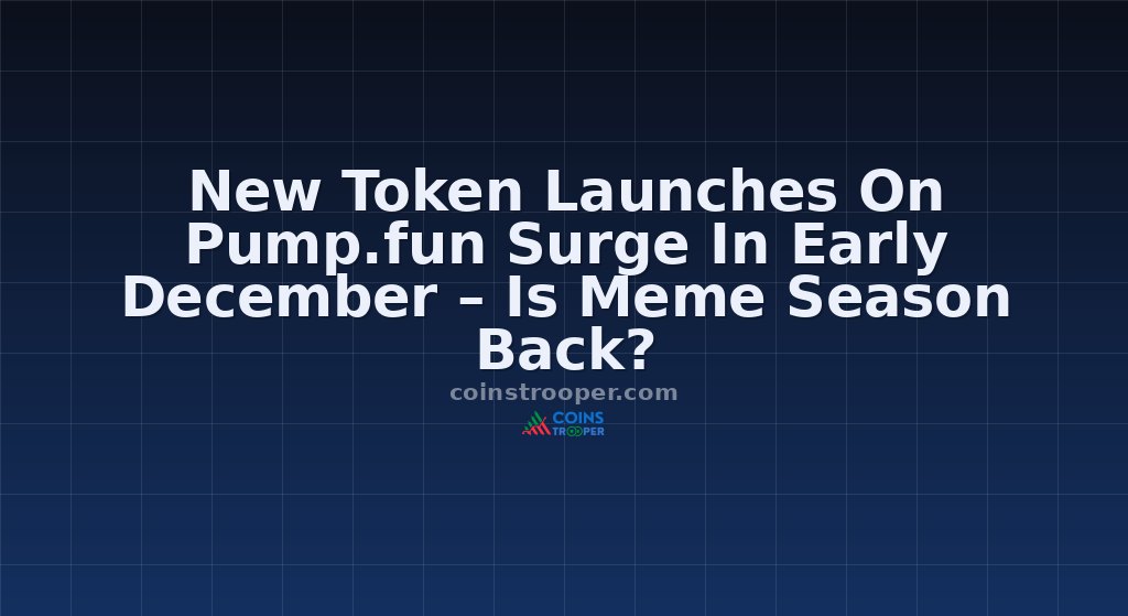 New Token Launches On Pump.fun Surge In Early December – Is Meme Season Back?