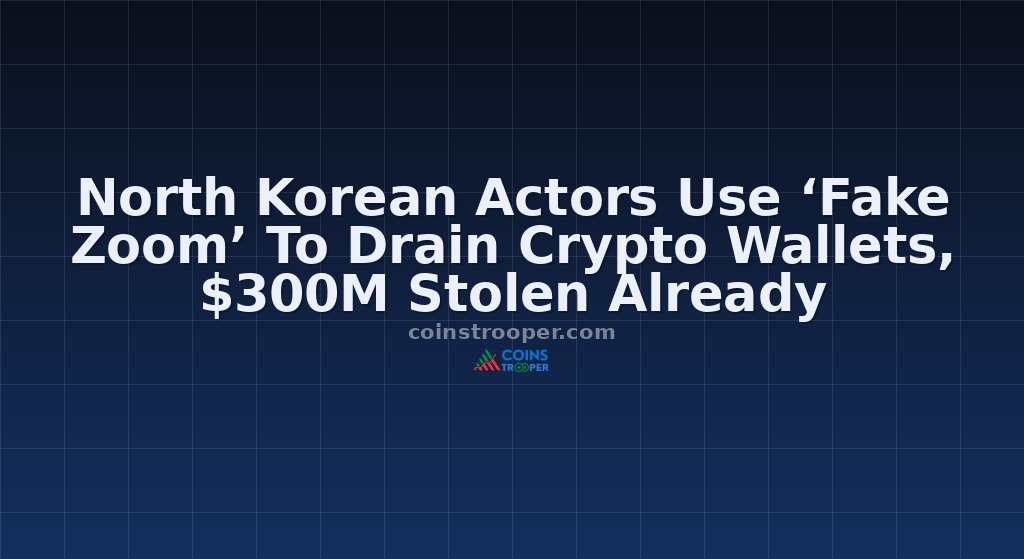 North Korean Actors Use ‘Fake Zoom’ To Drain Crypto Wallets, $300M Stolen Already