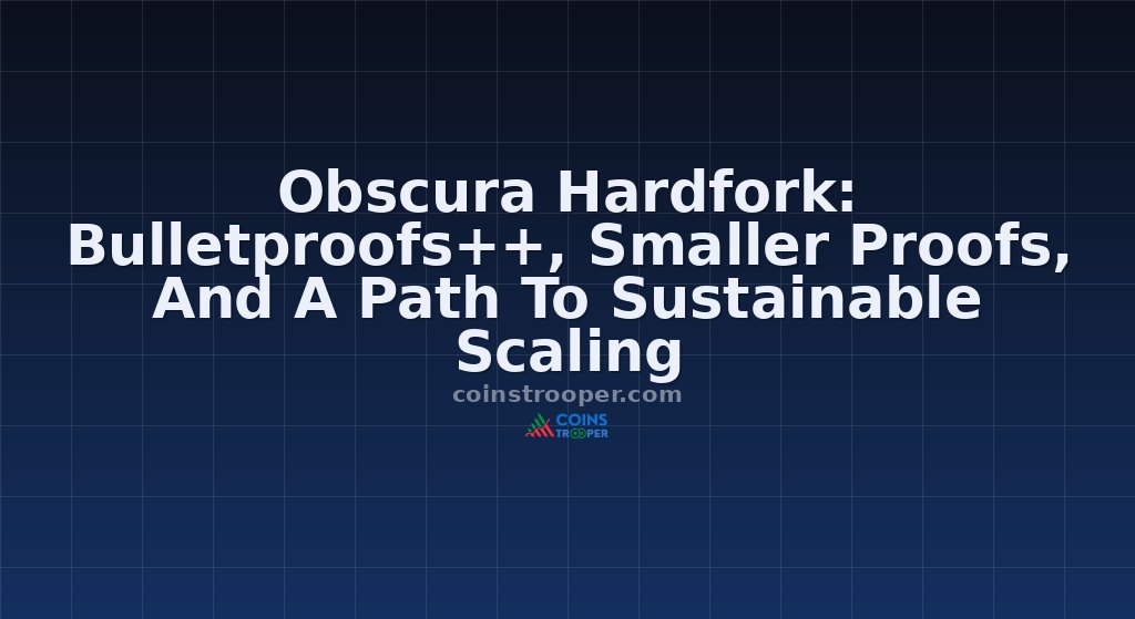 Obscura Hardfork: Bulletproofs++, Smaller Proofs, And A Path To Sustainable Scaling