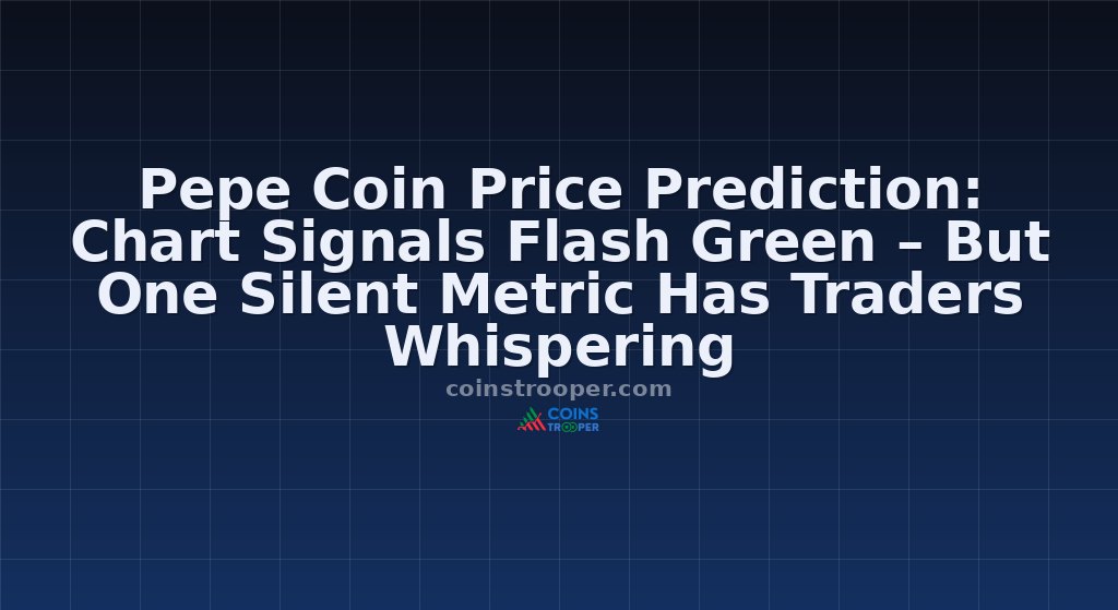 Pepe Coin Price Prediction: Chart Signals Flash Green – But One Silent Metric Has Traders Whispering 