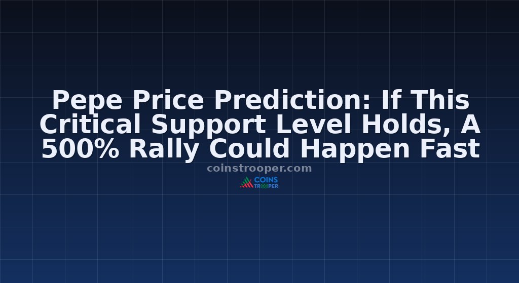 Pepe Price Prediction: If This Critical Support Level Holds, A 500% Rally Could Happen Fast 
