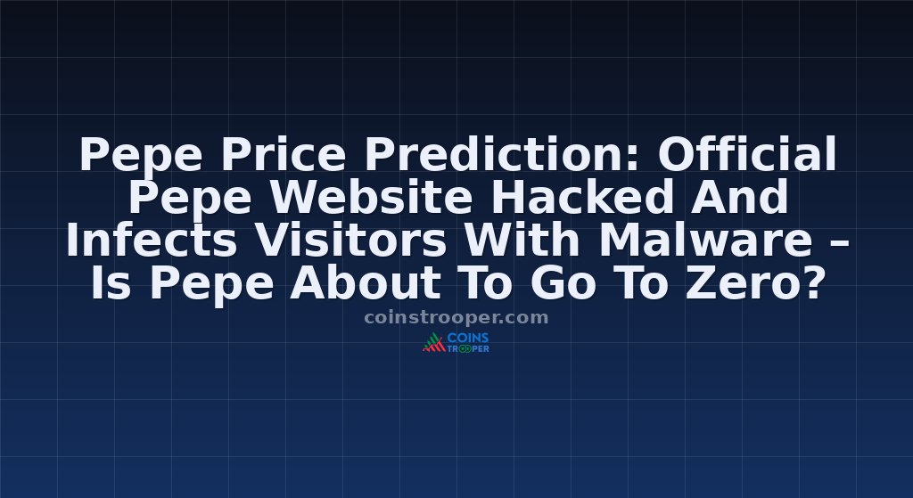 Pepe Price Prediction: Official Pepe Website Hacked And Infects Visitors With Malware – Is Pepe About To Go To Zero?