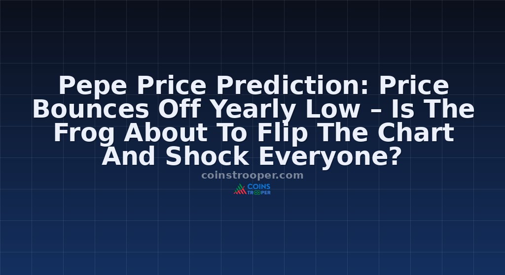 Pepe Price Prediction: Price Bounces Off Yearly Low – Is The Frog About To Flip The Chart And Shock Everyone?