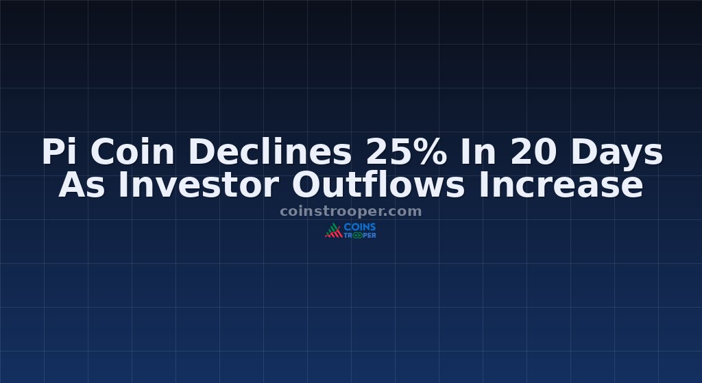 Pi Coin Declines 25% In 20 Days As Investor Outflows Increase