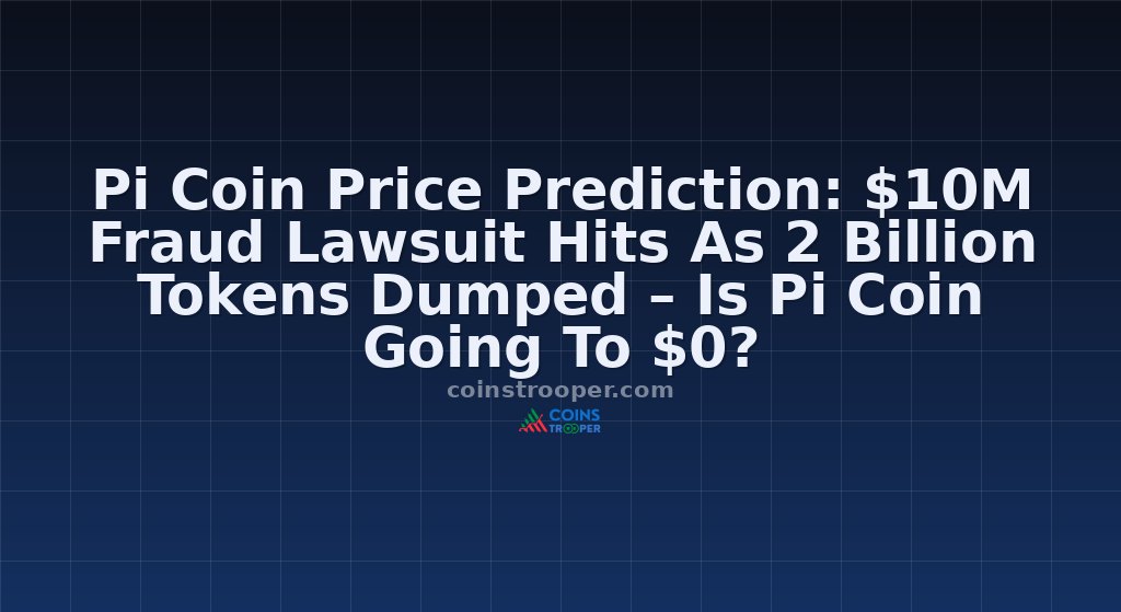 Pi Coin Price Prediction: $10M Fraud Lawsuit Hits As 2 Billion Tokens Dumped – Is Pi Coin Going To $0?