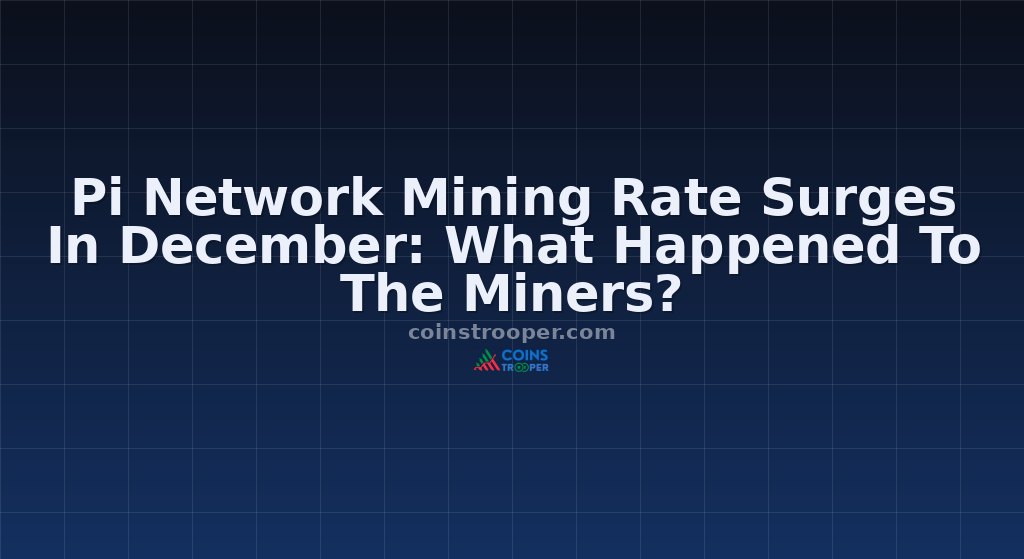 Pi Network Mining Rate Surges In December: What Happened To The Miners?