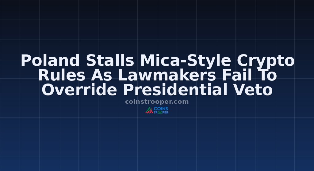 Poland Stalls Mica-Style Crypto Rules As Lawmakers Fail To Override Presidential Veto