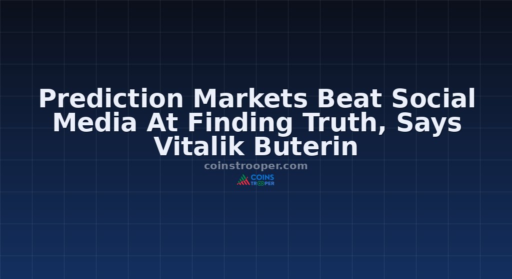 Prediction Markets Beat Social Media At Finding Truth, Says Vitalik Buterin