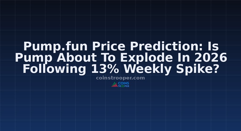 Pump.fun Price Prediction: Is Pump About To Explode In 2026 Following 13% Weekly Spike?