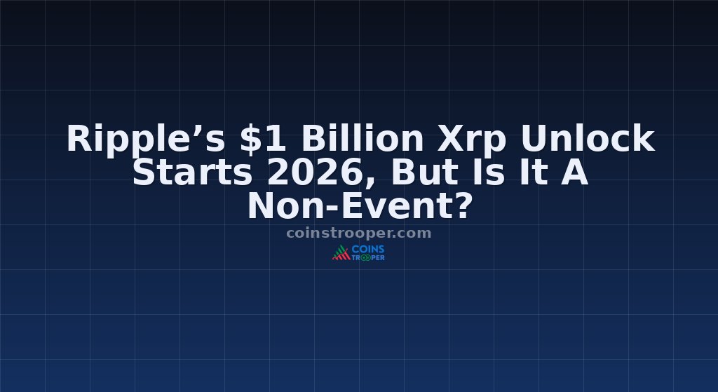 Ripple’s $1 Billion Xrp Unlock Starts 2026, But Is It A Non-Event?