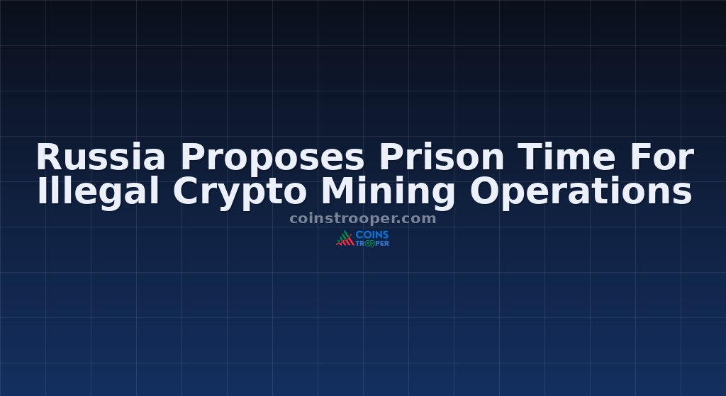Russia Proposes Prison Time For Illegal Crypto Mining Operations