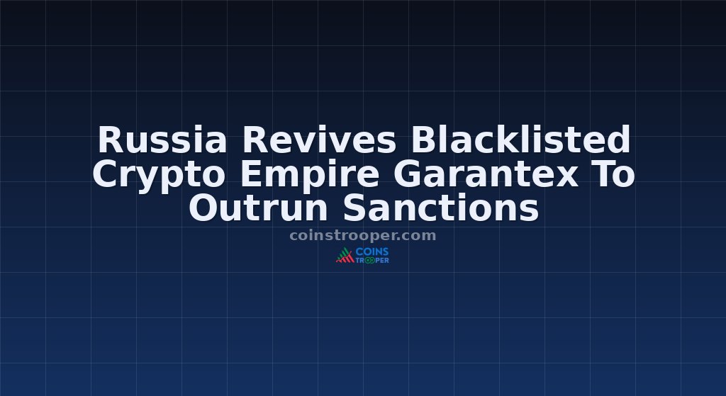 Russia Revives Blacklisted Crypto Empire Garantex To Outrun Sanctions
