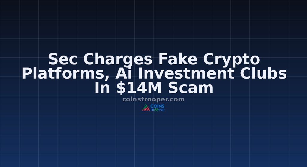 Sec Charges Fake Crypto Platforms, Ai Investment Clubs In $14M Scam