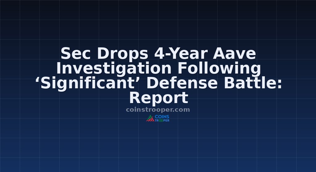 Sec Drops 4-Year Aave Investigation Following ‘Significant’ Defense Battle: Report