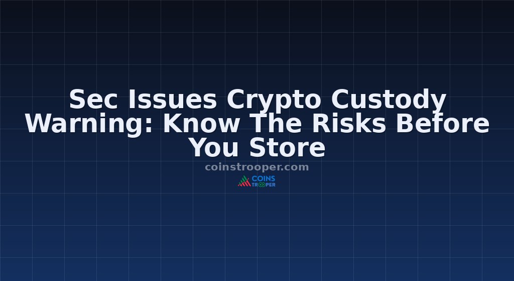 Sec Issues Crypto Custody Warning: Know The Risks Before You Store