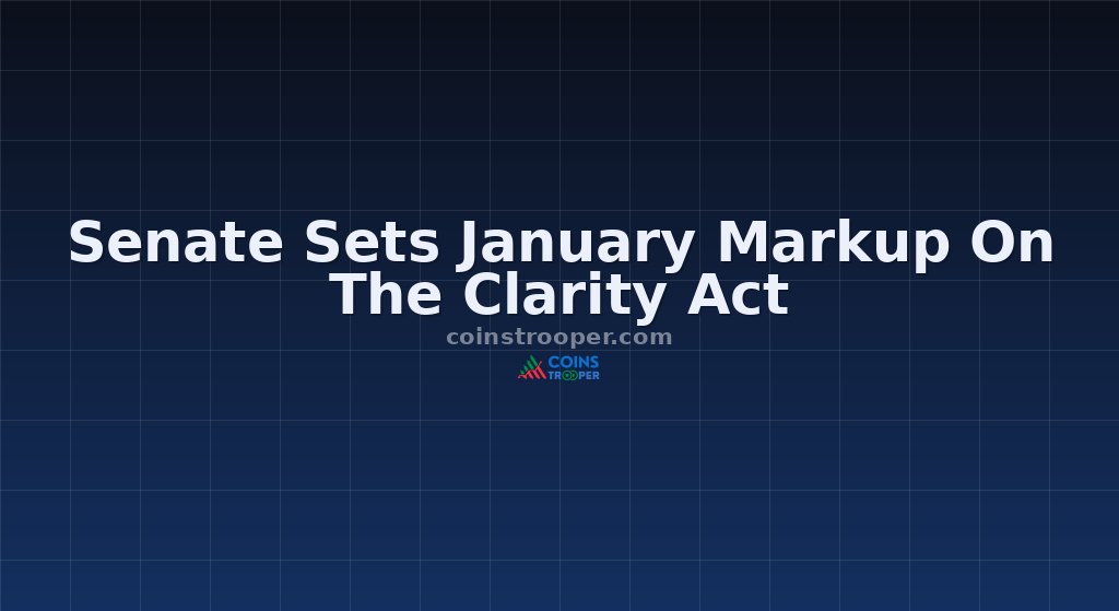 Senate Sets January Markup On The Clarity Act