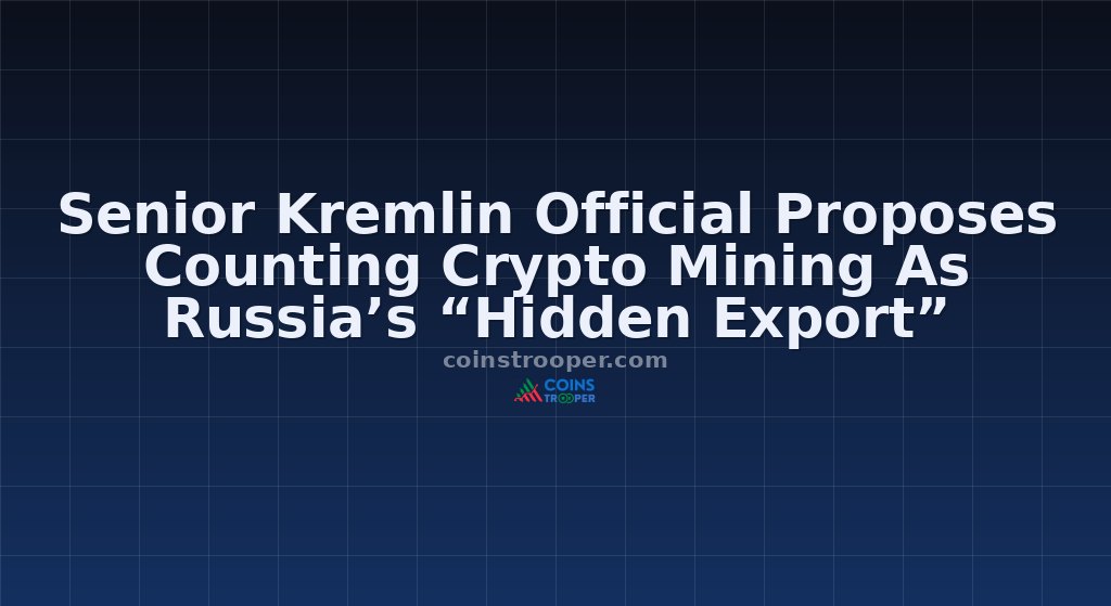 Senior Kremlin Official Proposes Counting Crypto Mining As Russia’s “Hidden Export”