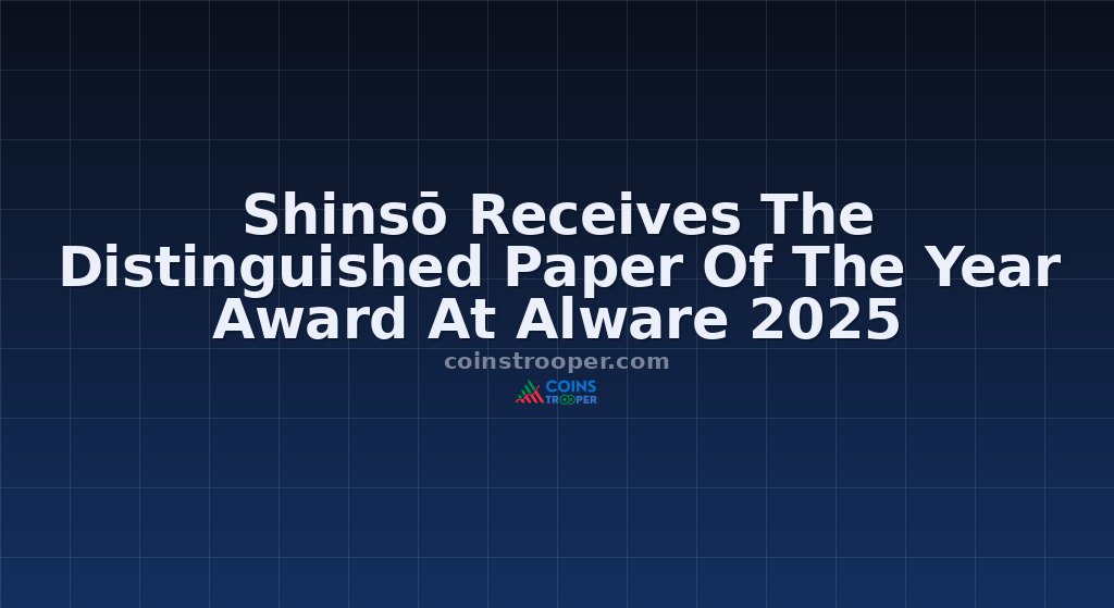 Shinsō Receives The Distinguished Paper Of The Year Award At Alware 2025
