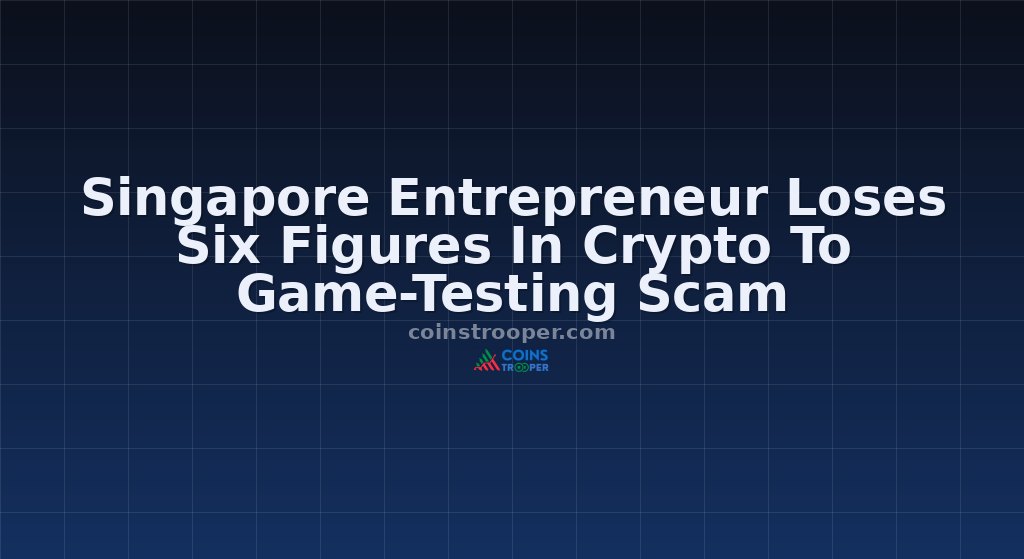 Singapore Entrepreneur Loses Six Figures In Crypto To Game-Testing Scam