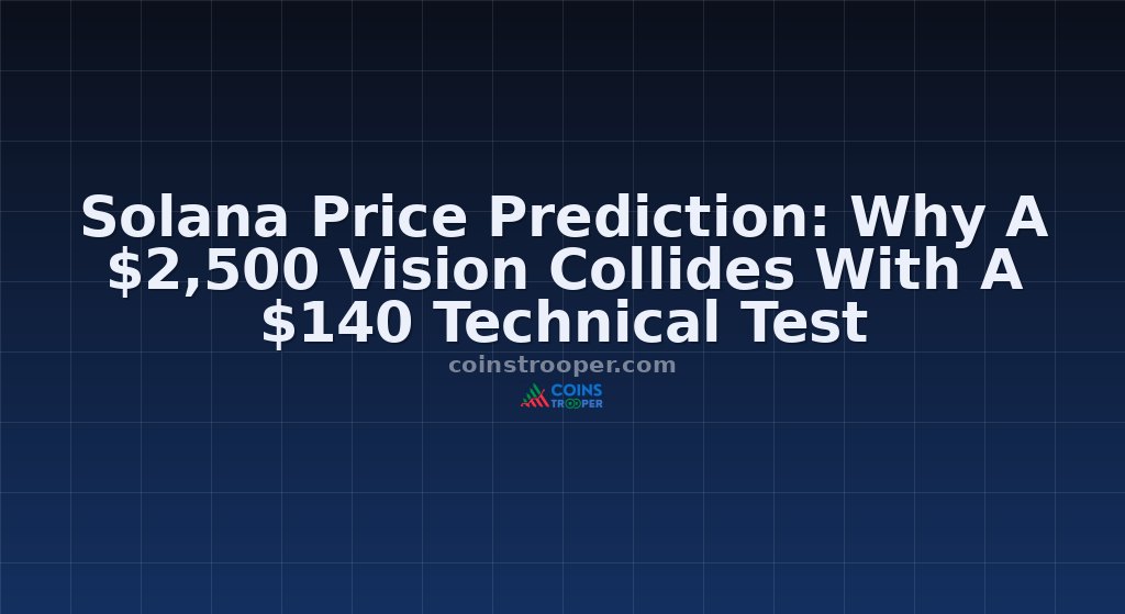Solana Price Prediction: Why A $2,500 Vision Collides With A $140 Technical Test
