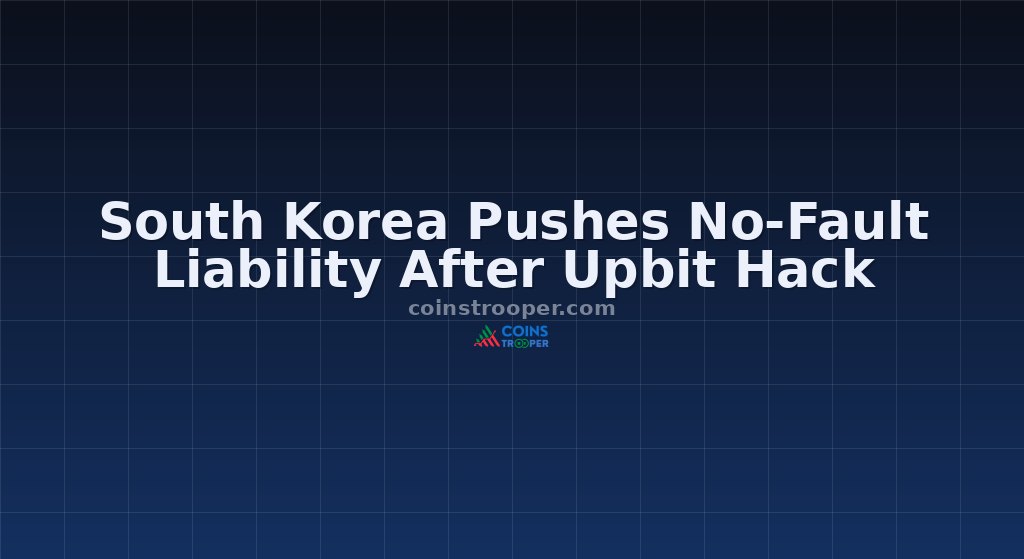 South Korea Pushes No-Fault Liability After Upbit Hack