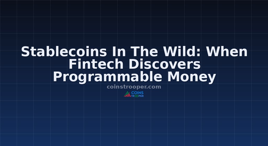 Stablecoins In The Wild: When Fintech Discovers Programmable Money