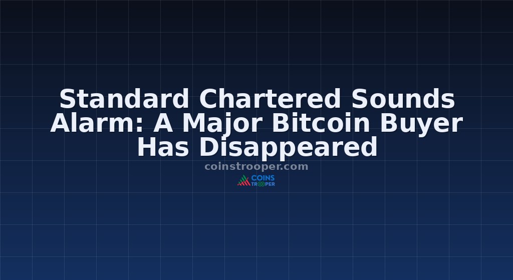 Standard Chartered Sounds Alarm: A Major Bitcoin Buyer Has Disappeared