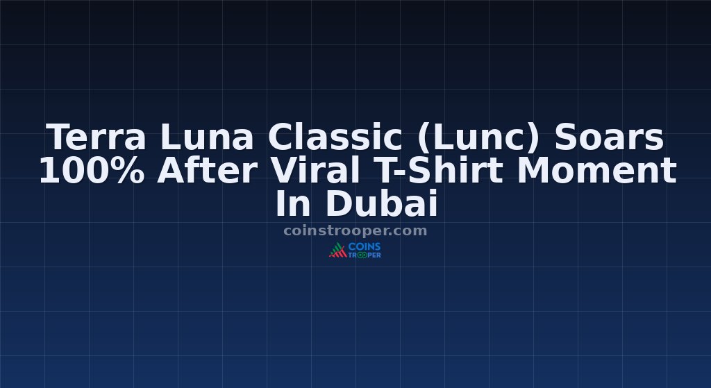 Terra Luna Classic (Lunc) Soars 100% After Viral T-Shirt Moment In Dubai