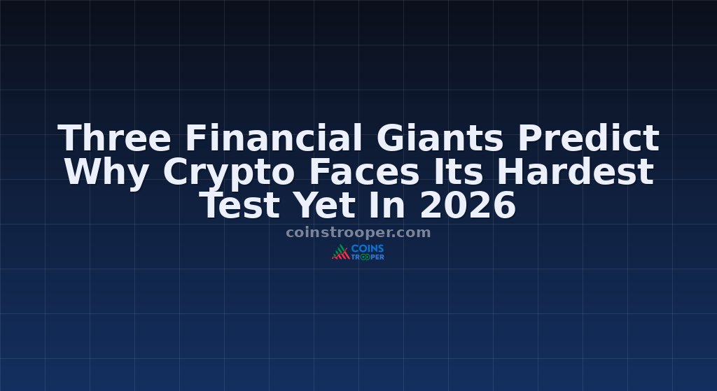 Three Financial Giants Predict Why Crypto Faces Its Hardest Test Yet In 2026
