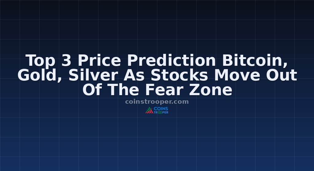 Top 3 Price Prediction Bitcoin, Gold, Silver As Stocks Move Out Of The Fear Zone