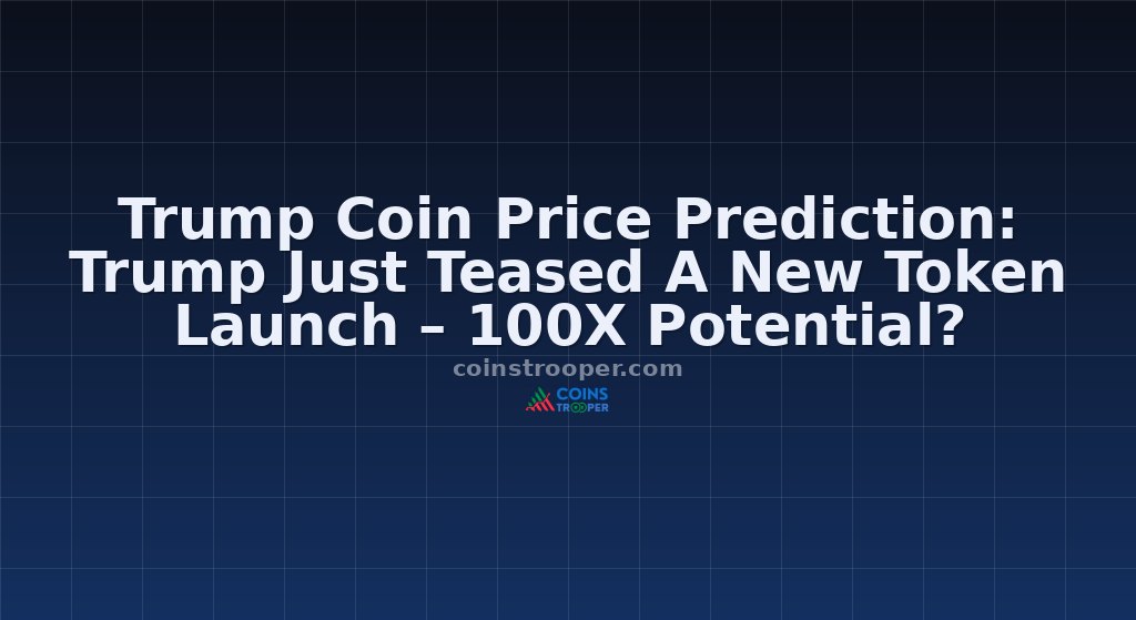Trump Coin Price Prediction: Trump Just Teased A New Token Launch – 100X Potential?
